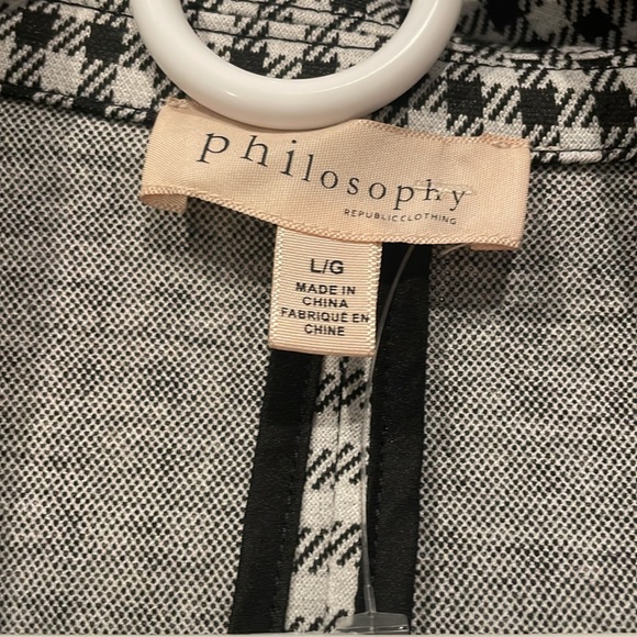 🩷🖤Philosophy Black Checked Blazer NWOT - Picture 2 of 3